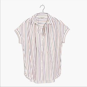 Madewell Sadie Stripe Button Down top 🌈